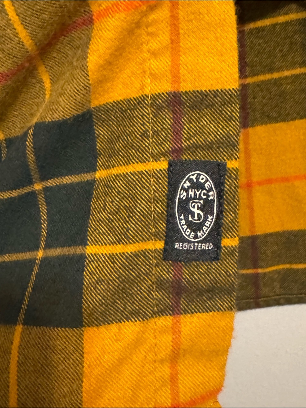 Todd Snyder New York Men’s XL Mustard Plaid Cotton Flannel Button Down - Picture 7 of 9